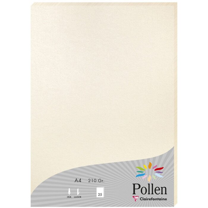 a4 pollenpapier 210g 25 vellen parel ivoor