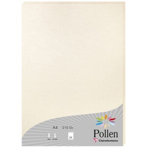 a4 pollenpapier 210g 25 vellen parel ivoor