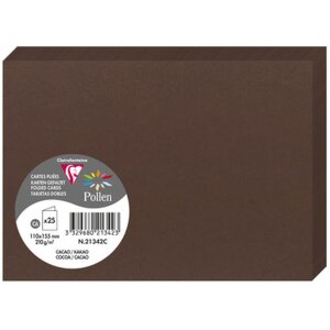 Kaart c6 dubbel 210g chocolade