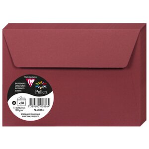 Envelop C6 Stuifmeel 120g bordeaux