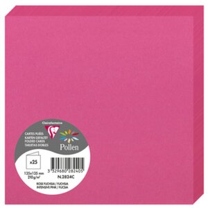 Dubbele kaart Pollen 135x135 fuchsia