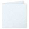 Dubbele kaart Pollen 135x135 parelmoer blauw