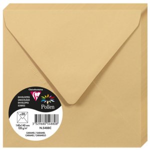 Enveloppe Pollen 20 stuks caramel 140x140 mm 120g