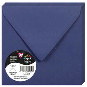 Envelop Pollen 20 stuks donkerblauw 140x140 mm 120g