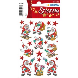 herma Grappig Kleurrijke Kerstman Stickers Decor