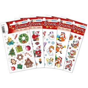 herma Grappig Kleurrijke Kerstman Stickers Decor