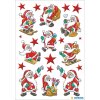 herma Grappig Kleurrijke Kerstman Stickers Decor