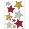 herma kerst stickers kleurrijke glitter sterren