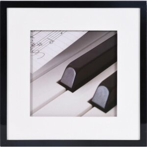 Piano houten kaders 30x30 cm zwart 3d effect