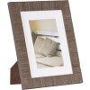 Henzo Houten Fotolijst Drijfhout 15x20 midden bruin met passepartout 10x15 cm