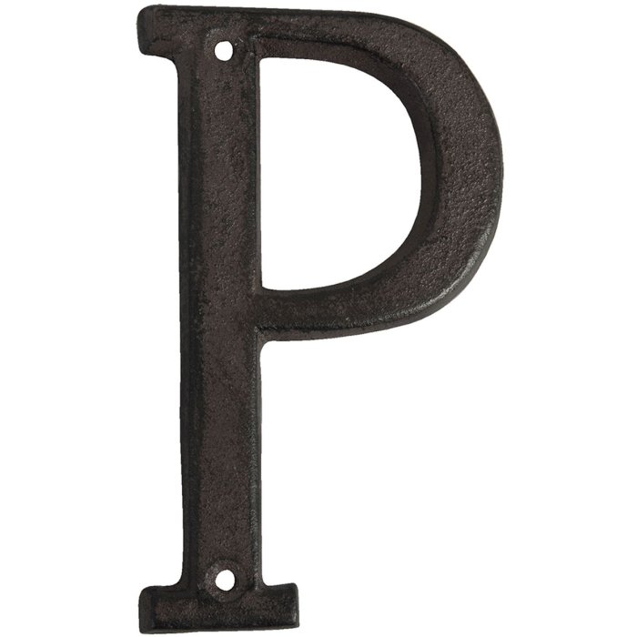 Gietijzeren Letter p 13 cm