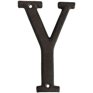 Gietijzeren letter y 13 cm