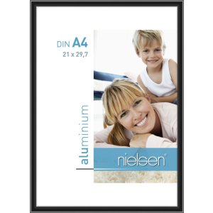 Aluminium lijst Classic 21x29,7 cm geanodiseerd zwart