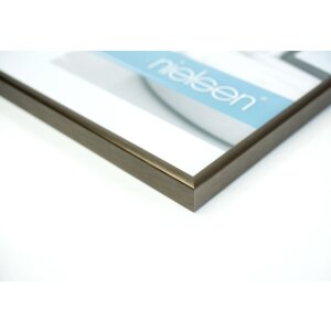 Aluminium lijst Classic 21x29,7 cm structuur notenhout