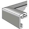 Aluminium lijst Classic 21x29,7 cm structuur notenhout