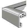 Aluminium lijst Classic 24x30 cm structuur notenhout