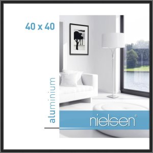 Aluminium lijst Classic 40x40 cm geanodiseerd zwart