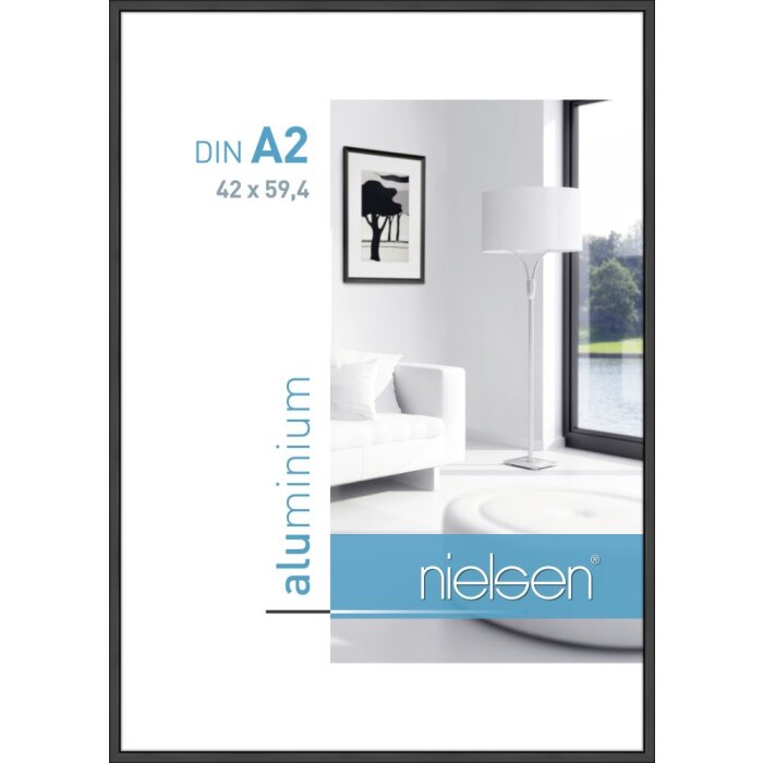 Aluminium lijst Classic 42x59,4 cm zwart mat