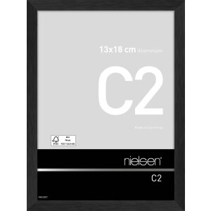 Nielsen Aluminium lijst c2 13x18 cm structuur zwart mat