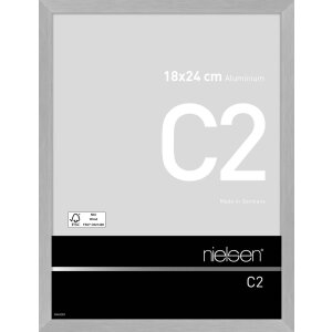 Nielsen Aluminium lijst c2 18x24 cm structuur zilver mat