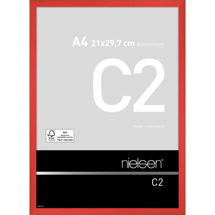 Nielsen Aluminium lijst c2 21x29,7 cm tornado rood