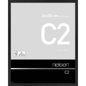 Nielsen Aluminium lijst c2 24x30 cm structuur zwart mat