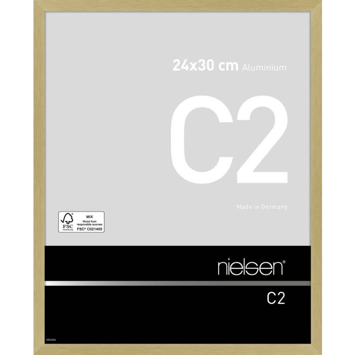 Nielsen Aluminium lijst c2 24x30 cm structuur goud mat