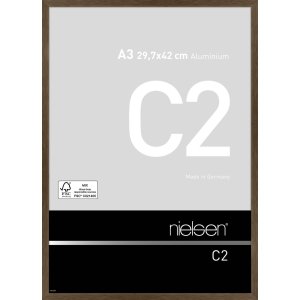 Nielsen Aluminium lijst c2 29,7x42 cm structuur walnoot mat