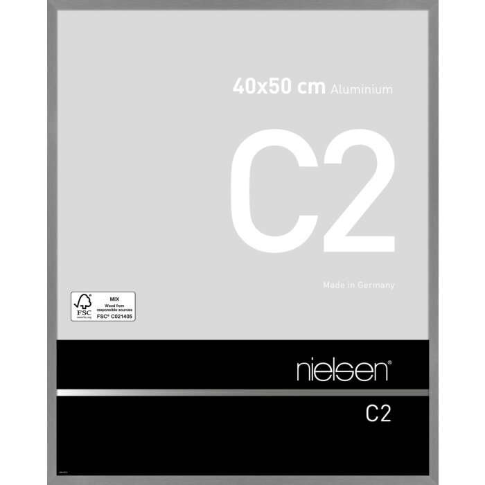 Nielsen Aluminium lijst c2 40x50 cm structuur grijs mat