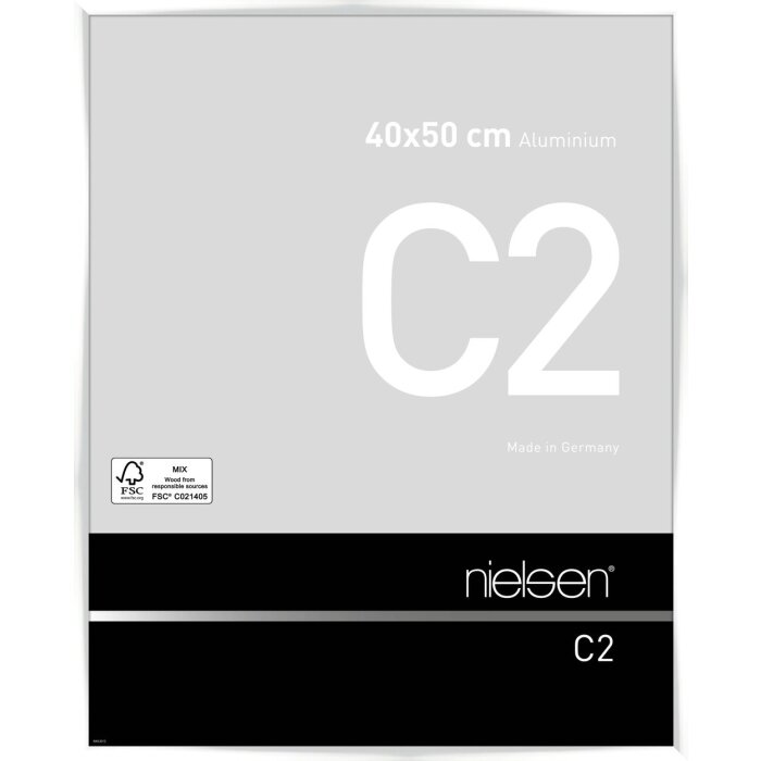 Nielsen Aluminium lijst c2 40x50 cm wit glanzend