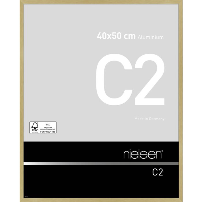 Nielsen Aluminium lijst c2 40x50 cm structuur goud mat