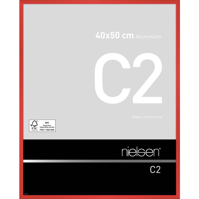 Nielsen Aluminium lijst c2 40x50 cm tornado rood