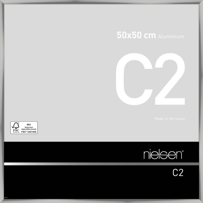 Nielsen Aluminium lijst c2 50x50 cm zilver