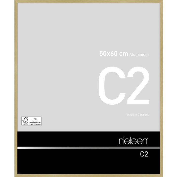 Nielsen Aluminium lijst c2 50x60 cm structuur goud mat