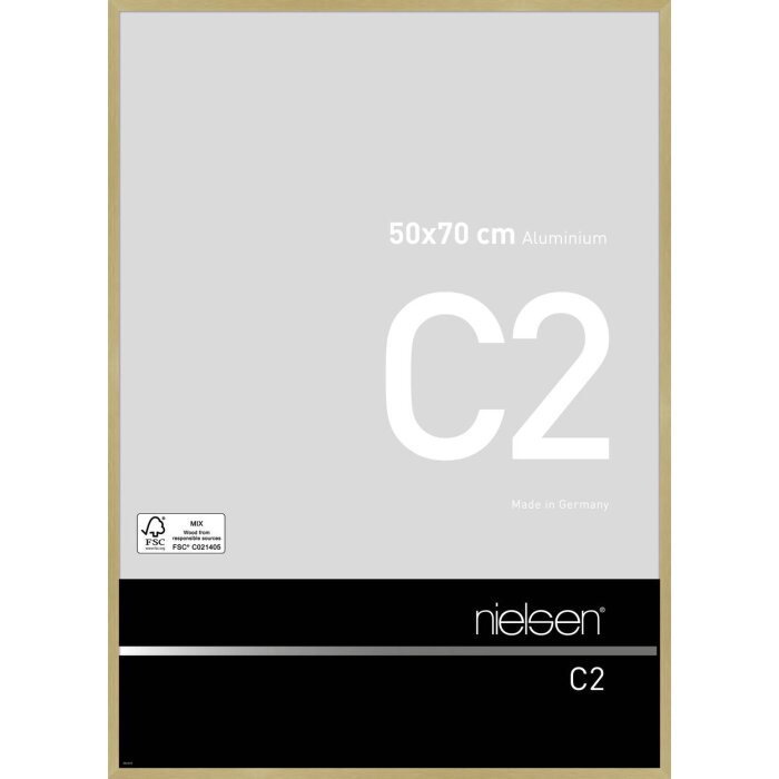 Nielsen Aluminium lijst c2 50x70 cm structuur goud mat