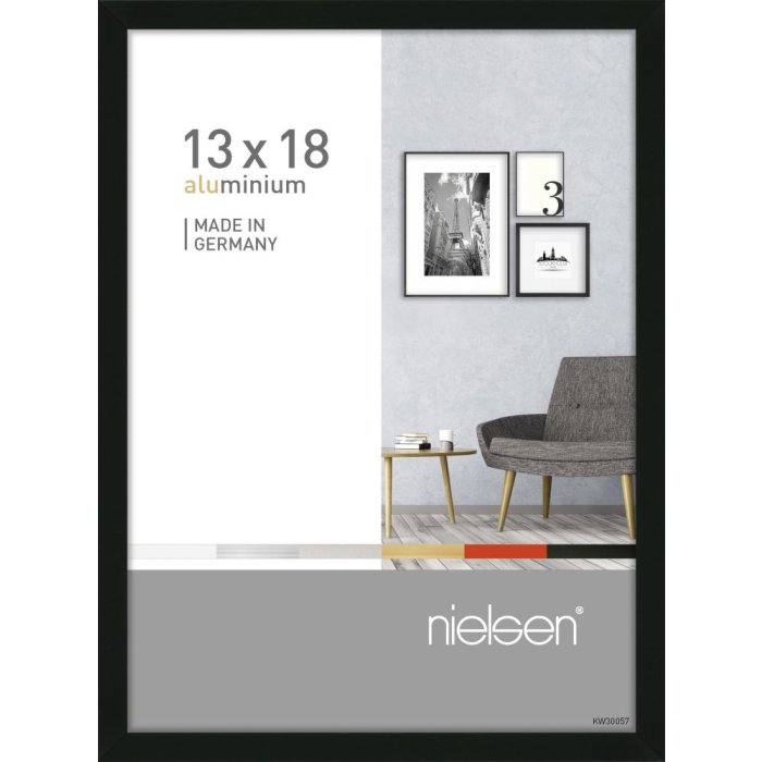 Nielsen Aluminium lijst Pixel 13x18 cm zwart