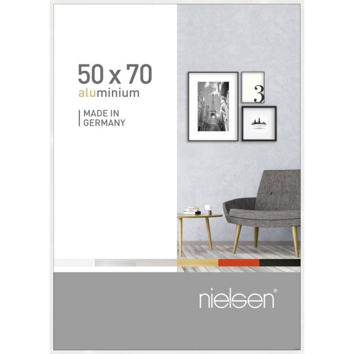 Nielsen Aluminium lijst Pixel 50x70 cm wit glanzend