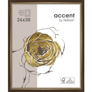 Ascot houten lijst 18x24 cm donkerbruin-goud