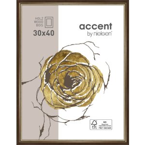 Ascot houten lijst 21x29,7 cm donkerbruin-goud