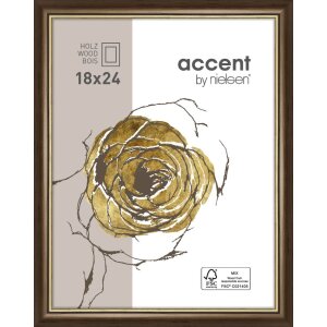 Ascot houten lijst 30x40 cm donkerbruin-goud