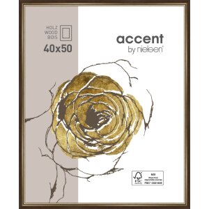 Ascot houten lijst 40x50 cm donkerbruin-goud