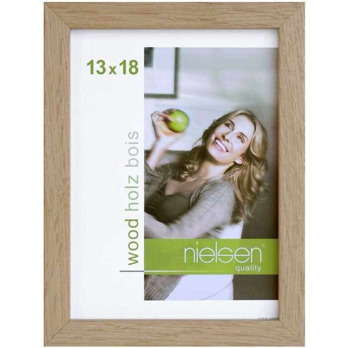 Houten clip-on lijst Quadrum 20x20 cm eik natuur