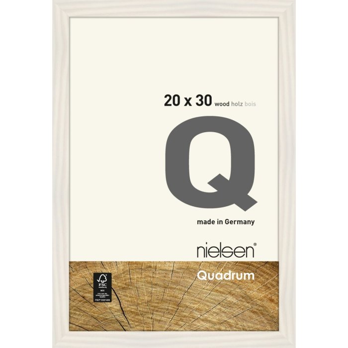 Houten clip-on lijst Quadrum 20x30 cm wit