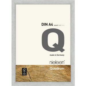 Houten clip-on lijst Quadrum 21x30 cm zilver