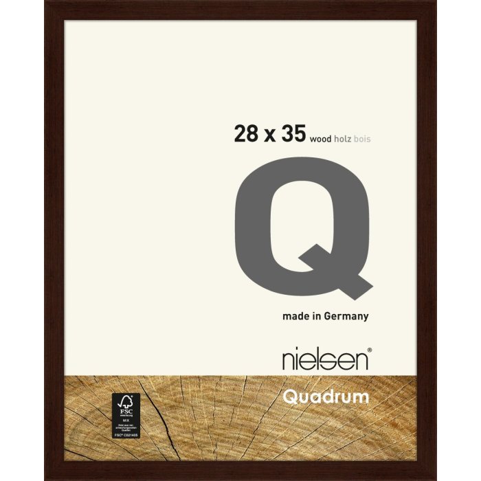 Houten clip-on lijst Quadrum 28x35 cm wengé