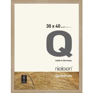 Houten clip-on lijst Quadrum 30x40 cm eik natuur