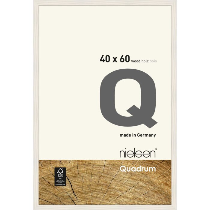 Houten clip-on lijst Quadrum 40x60 cm wit