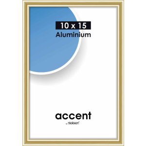 Accent aluminium lijst 10x15 cm goud