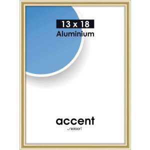 Accent aluminium lijst 13x18 cm goud