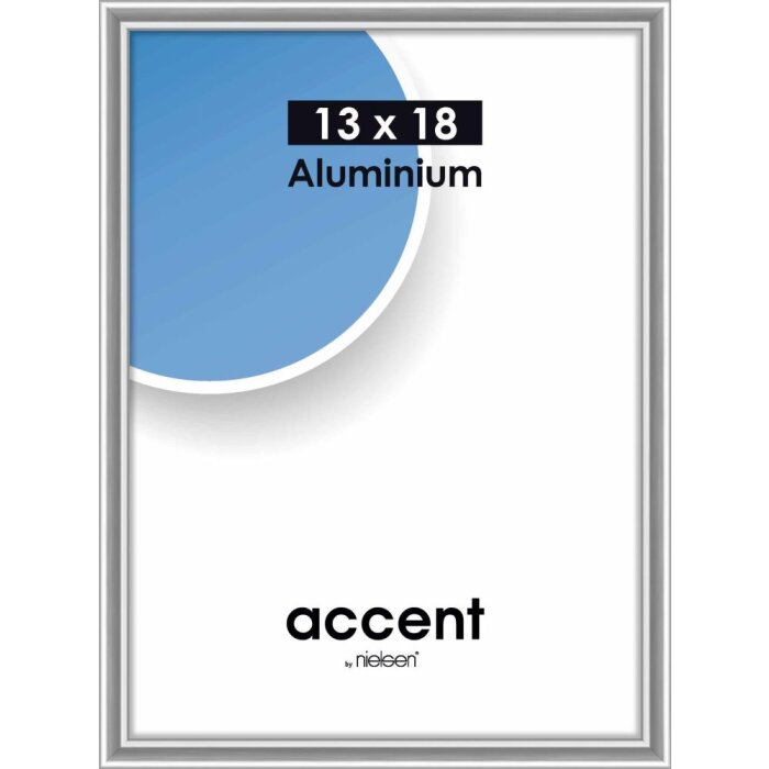 Accent aluminium lijst 13x18 cm zilver glanzend